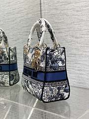 Dior Lady D-lite Bag Around The World Blue 24x11x20cm - 3