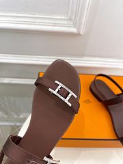 Hermes Sandales Cristal Brown - 5