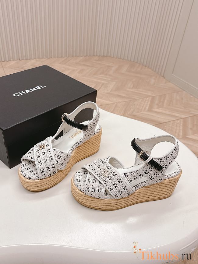 Chanel Black White Sandal 02 - 1