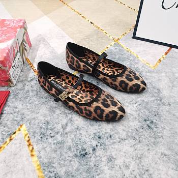 Dolce & Gabbana Vally Leopard-print Ballet Flats Velvet