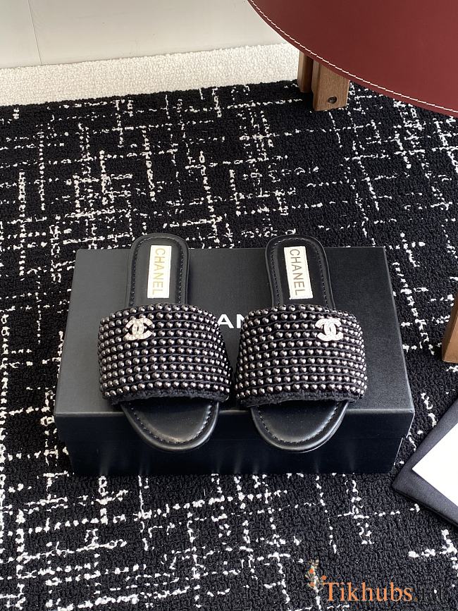 Chanel Black Slides 24 - 1