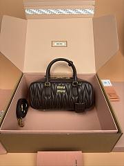 Miu Miu Arcadie Nappa Leather Tote Bag Brown 27x12x9cm - 1