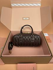 Miu Miu Arcadie Nappa Leather Tote Bag Brown 27x12x9cm - 4