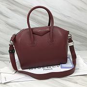 Givenchy Mini Antigona Red Wine Leather 23x27x13cm - 1