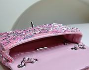 Chanel Flap Bag Sequins Pink 20x15x7cm - 6