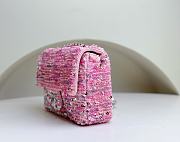 Chanel Flap Bag Sequins Pink 20x15x7cm - 5
