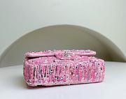 Chanel Flap Bag Sequins Pink 20x15x7cm - 4