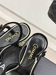 Chanel Sandal Heel Black Suede 8cm - 5