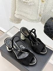 Chanel Sandal Heel Black Suede 8cm - 2