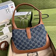Gucci Jackie Bag Denim Brown 28x19x4.5cm - 3