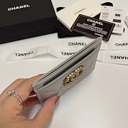 Chanel 19 Card Holder Light Grey 7.5 × 11.2 × 0.5 cm - 4