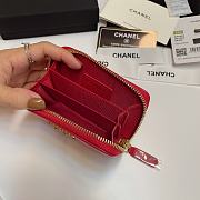 Chanel 19 Zip Coin Red Lambskin 11.5x8cm - 4