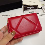 Chanel 19 Zip Coin Red Lambskin 11.5x8cm - 2