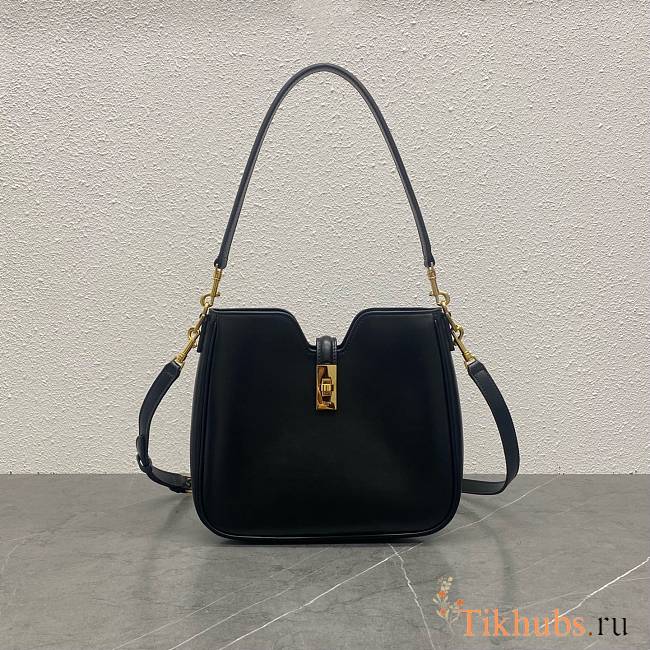 Celine Small Camille 16 Soft Bag Black 24.5x21.5x5cm - 1