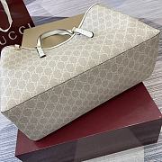 Gucci GG Emblem Medium Tote Bag Beige 38x25x15cm - 3