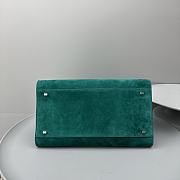 The Row Margaux 15 Suede Top Handle Bag Green 38.5x16x30cm - 4