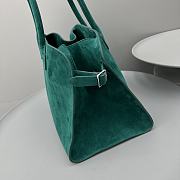 The Row Margaux 15 Suede Top Handle Bag Green 38.5x16x30cm - 3