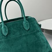 The Row Margaux 15 Suede Top Handle Bag Green 38.5x16x30cm - 2