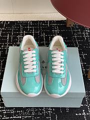 Prada Patent Technical Fabric Green Sneakers - 2