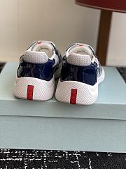 Prada Patent Technical Fabric Navy Blue Sneakers - 3