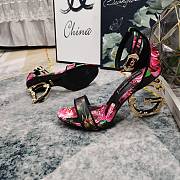 Dolce & Gabbana Printed Sandals DG Black Heel 10cm - 2