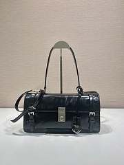 Prada Medium Leather Handbag Black 32x16.5x10cm - 1