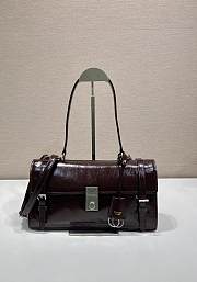 Prada Medium Leather Handbag Dark Brown 32x16.5x10cm - 1