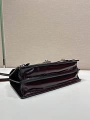 Prada Medium Leather Handbag Dark Brown 32x16.5x10cm - 4