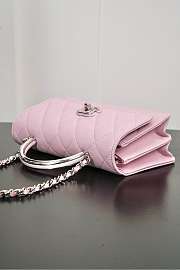 Chanel Clutch With Chain Calsfkin Light Pink Silver 18.5x11x6cm - 4