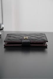 Chanel Wallet Black Caviar Gold 14x10x1.5cm - 3