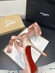 Christian Louboutin Cassia Lace Up 100mm Pink Pumps - 5
