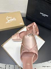 Christian Louboutin Cassia Lace Up 100mm Pink Pumps - 4