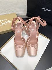 Christian Louboutin Cassia Lace Up 100mm Pink Pumps - 3