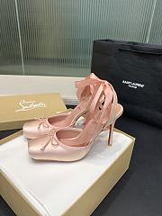 Christian Louboutin Cassia Lace Up 100mm Pink Pumps - 2