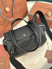 Loro Piana Happy Day Sesia Black Bag 26x23x14cm - 4