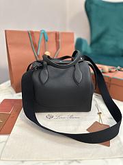 Loro Piana Happy Day Sesia Black Bag 26x23x14cm - 3