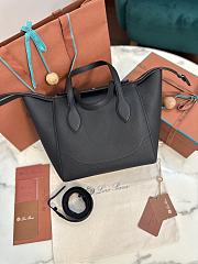 Loro Piana Happy Day Sesia Black Bag 26x23x14cm - 6