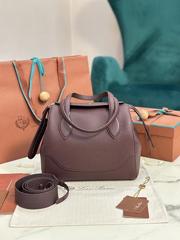 Loro Piana Happy Day Sesia Dark Brown Bag 26x23x14cm