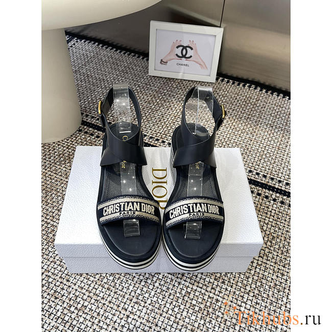 Dior Dway Wedge Sandal Deep Blue - 1