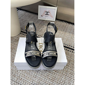 Dior Dway Wedge Sandal Deep Blue