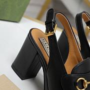 Gucci Slingback Pump Black Heel 8cm - 4