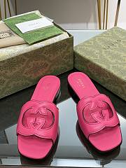 Gucci Neon Pink Slides - 3