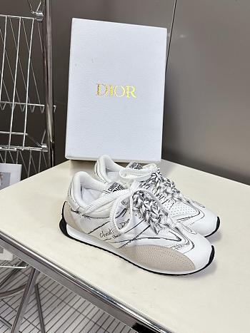 Dior D-Sketch Sneaker White Nylon Calfskin