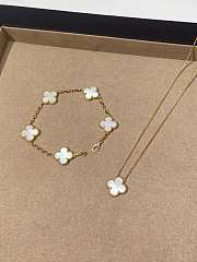 Combo VCA White Bracelet and Necklace - 2