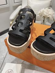 Hermes Isabella 30 Sandal Black Slides - 4