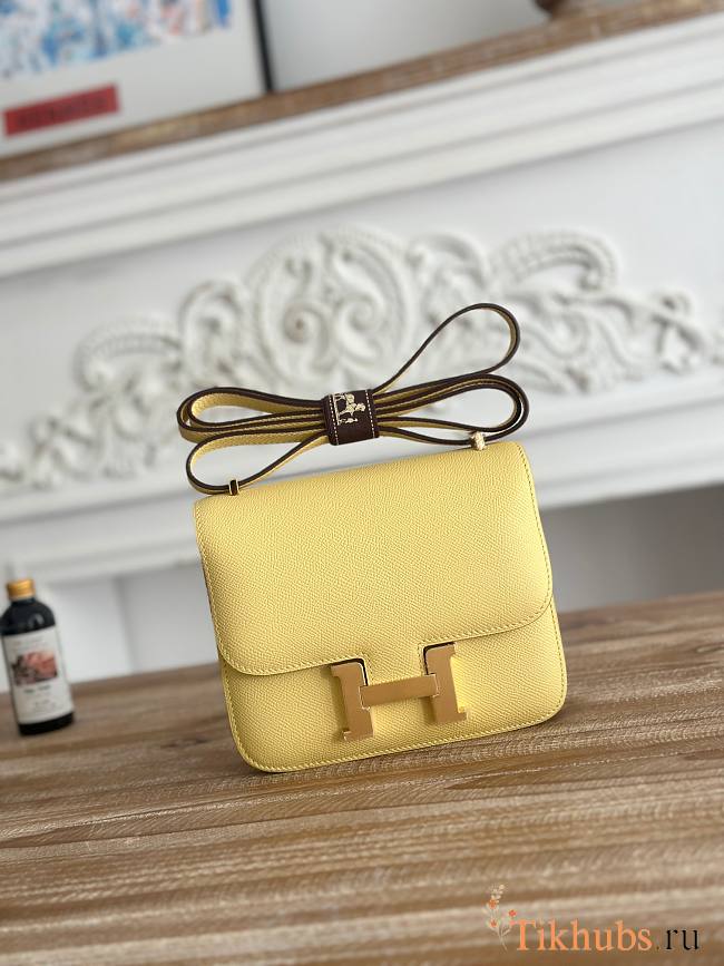 Hermes Constance Bag Epsom Leather Gold Light Yellow 19cm - 1