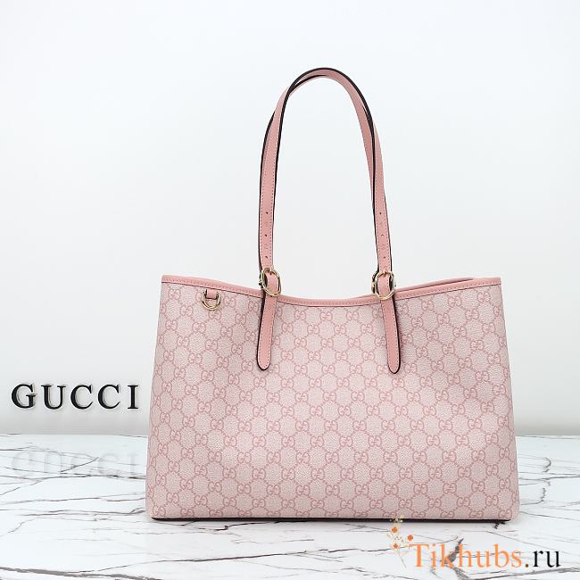 Gucci GG Emblem Medium Tote Bag Light Pink 38x25x15cm - 1