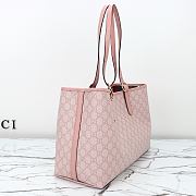 Gucci GG Emblem Medium Tote Bag Light Pink 38x25x15cm - 3