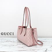 Gucci GG Emblem Small Tote Bag Light Pink 30x18x11cm - 5