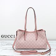 Gucci GG Emblem Small Tote Bag Light Pink 30x18x11cm - 4